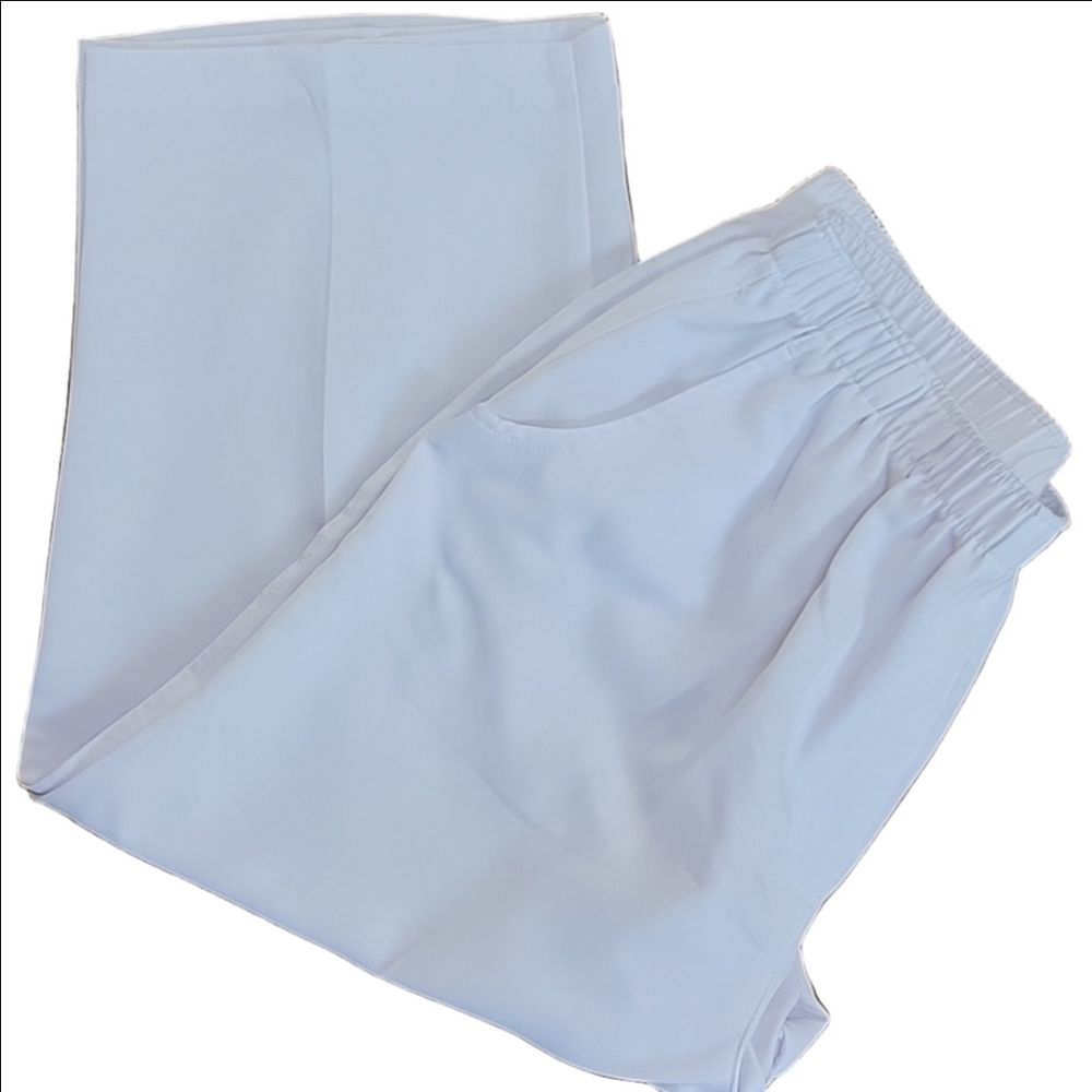 Kim Rogers White Elastic Waist Pull-on Pants Size 16 EUC